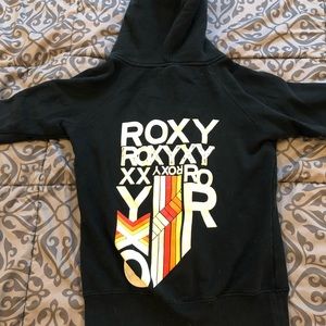 Black Roxy zip up hoodie